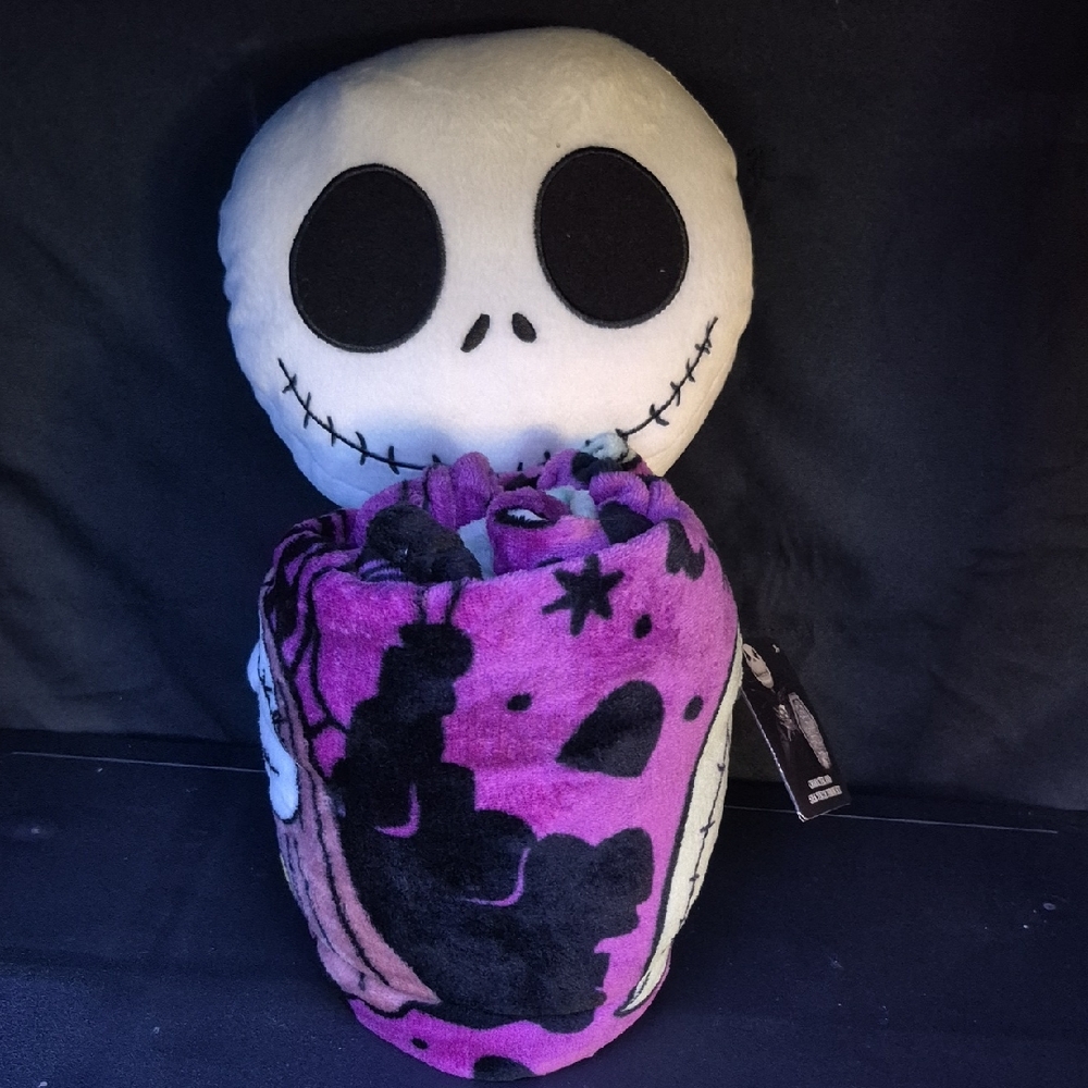 Purple and Black Plush Blanket - Picture 1 of 3